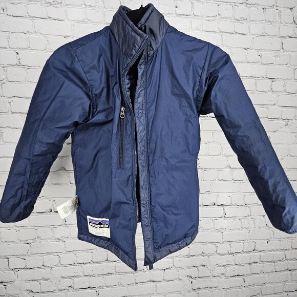 Patagonia Blue PrimaLoft Full Zip Insulated Zip Pockets Puffer Jacket Kids 10 M - Picture 6 of 16